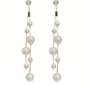 Pearl Earrings on Chain